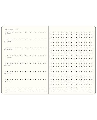 Leuchtturm1917 Diary 2027 Weekly Planner with notes Dotted Medium A5 Cherry