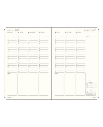 Leuchtturm1917 Diary 2027 Weekly Planner Vertical Paperback B6+ Hardcover Black