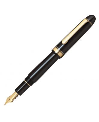 Platinum #3776 Century Black Gold Trim Fountain Pen