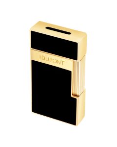 S.T. Dupont Biggy Black Lacquer and Gold Lighter