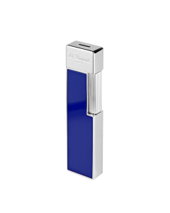S.T. Dupont Twiggy Blue Lacquer and Chrome Lighter