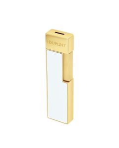 S.T. Dupont Twiggy White Lacquer and Gold Lighter