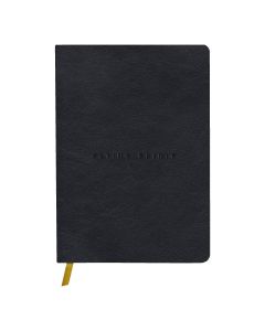 Flying Spirit Black Leather Notebook A5 Ruled