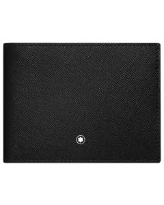 Montblanc Sartorial Wallet 6 cc Black-Indigo with Removable Card Holder