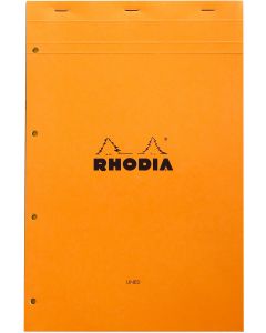 Rhodia Notepads A4+ No. 20 Lined Orange with Yellow Pages