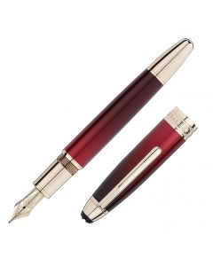 Montblanc Meisterstuck Calligraphy Solitaire LeGrand Burgundy Lacquer Fountain Pen