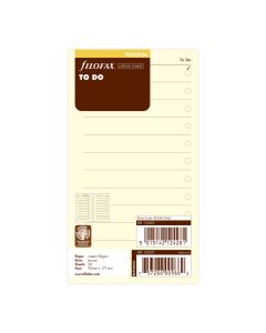 Filofax Refill Personal Cotton Cream To Do