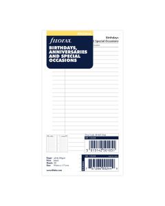 Filofax Refill Personal Birthdays