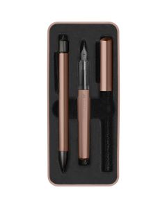 Faber Castell Hexo Bronze Fountain Pen and Ballpoint Pen Gift Set