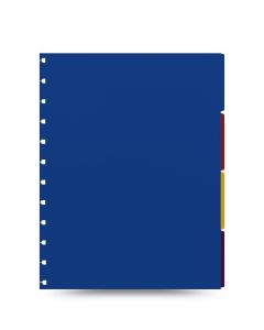 Filofax Notebook Refill Pocket Bright Coloured Tabs