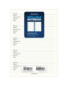 Filofax Notebook Refill A5 Password Paper