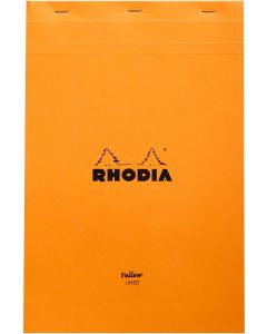 Rhodia Notepads A4+ No. 19 Lined Orange with Yellow Pages