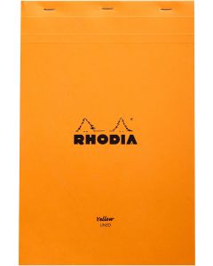 Rhodia Notepads A4+ No. 19 Lined Orange with Yellow Pages