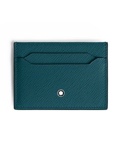 Montblanc Sartorial Leather Cyprus Blue Card Holder 5cc