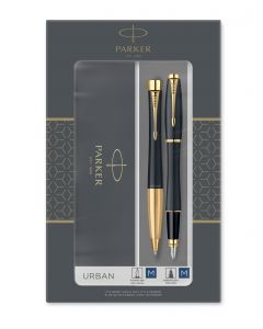 Parker Urban Muted Black GT Fountain Pen and Ballpoint Pen Set