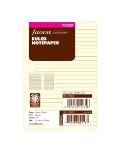 Filofax Refill Pocket Cotton Cream Lined