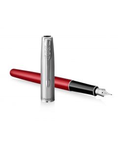 Parker Sonnet Essential Metal & Red Fountain Pen