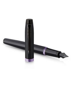 Parker IM Black Amethyst Purple Vibrant Rings Fountain Pen