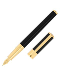 S.T. Dupont D-Initial Black & Gold Fountain Pen