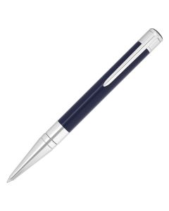 S.T. Dupont D-Initial Blue & Chrome Ballpoint Pen