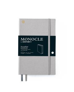 Monocle by Leuchtturm1917 Accordeon Notebook B6+ Hardcover Light Grey Dotted
