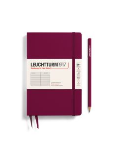 Leuchtturm1917 Slim B6+ Paperback Hardcover Port Red Ruled Notebook
