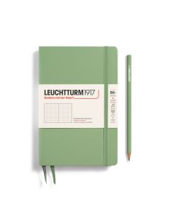 Leuchtturm1917 Slim B6+ Paperback Hardcover Sage Dotted Notebook