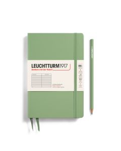Leuchtturm1917 Slim B6+ Paperback Hardcover Sage Ruled Notebook