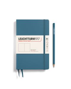 Leuchtturm1917 Slim B6+ Paperback Hardcover Stone Blue Plain Notebook