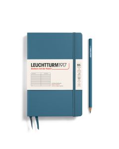 Leuchtturm1917 Slim B6+ Paperback Hardcover Stone Blue Ruled Notebook