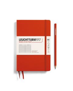Leuchtturm1917 Slim B6+ Paperback Hardcover Fox Red Ruled Notebook