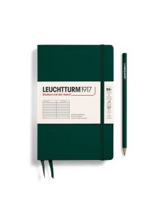 Leuchtturm1917 Slim B6+ Paperback Hardcover Forest Green Ruled Notebook