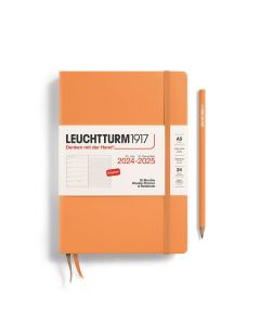Leuchtturm1917 Weekly Planner & Notebook 18 Months 2024 - 2025 Medium Apricot