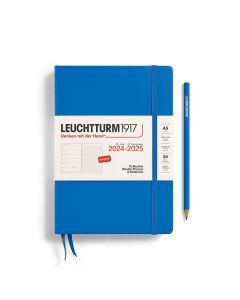 Leuchtturm1917 Weekly Planner & Notebook 18 Months 2024 - 2025 Medium Sky