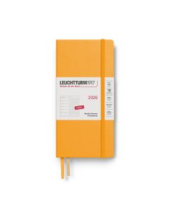 Leuchtturm1917 2026 Weekly Planner + Notes Dotted Wallet A5 Rising Sun