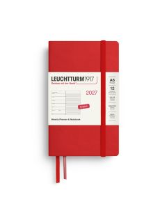 Leuchtturm1917 Diary 2027 Weekly Planner with notes Pocket A6 Cherry