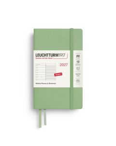 Leuchtturm1917 Diary 2027 Weekly Planner with notes Pocket A6 Sage