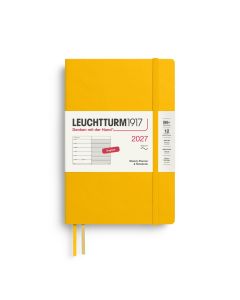 Leuchtturm1917 Diary 2027 Weekly Planner with notes Paperback B6+ Softcover Sunflower