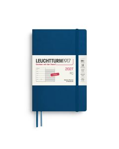 Leuchtturm1917 Diary 2027 Weekly Planner with notes Paperback B6+ Softcover Indigo