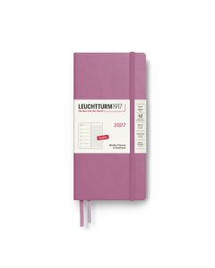 Leuchtturm1917 Diary 2027 Weekly Planner with notes Dotted Wallet Dusty Rose