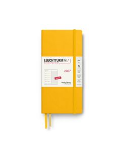 Leuchtturm1917 Diary 2027 Weekly Planner with notes Dotted Wallet Sunflower