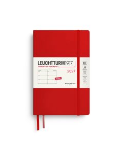 Leuchtturm1917 Diary 2027 Weekly Planner Paperback B6+ Cherry