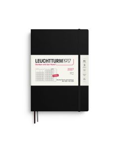 Leuchtturm1917 2027 Monthly Planner + Notebook Composition B5 Softcover Black