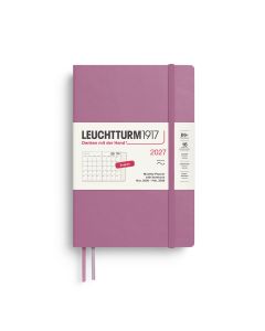 Leuchtturm1917 Diary 2027 Monthly Planner + Notebook Paperback B6+ Softcover Dusty Rose
