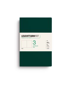 Leuchtturm1917 Jottbook Pur Medium Forest Green Plain Pack of 3