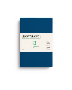 Leuchtturm1917 Jottbook Pur Medium Indigo Plain Pack of 3