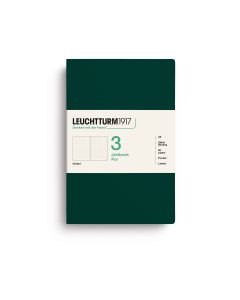 Leuchtturm1917 Jottbook Pur Medium Forest Green Dotted Pack of 3