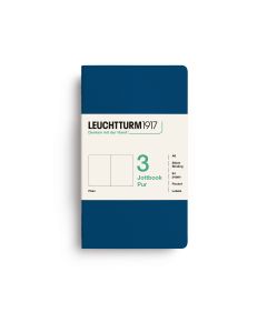 Leuchtturm1917 Jottbook Pur Pocket Indigo Plain Pack of 3