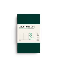 Leuchtturm1917 Jottbook Pur Pocket Forest Green Dotted Pack of 3