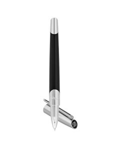 S.T. Dupont Defi Millennium Silver and Black Rollerball Pen